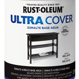 Esmalte Al Agua Ultra Cover 946ml Negro Brillante Rust Oleum